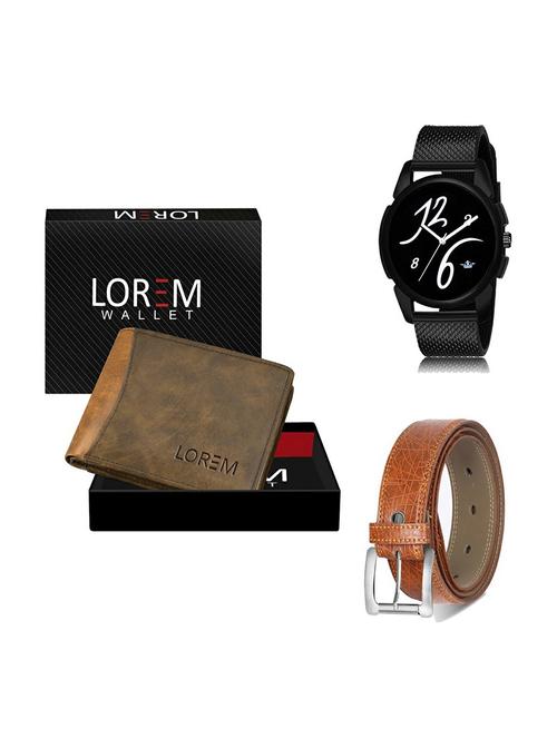 belt, wallet & watch gift combo - 19358011 - Very Small Image - 1
