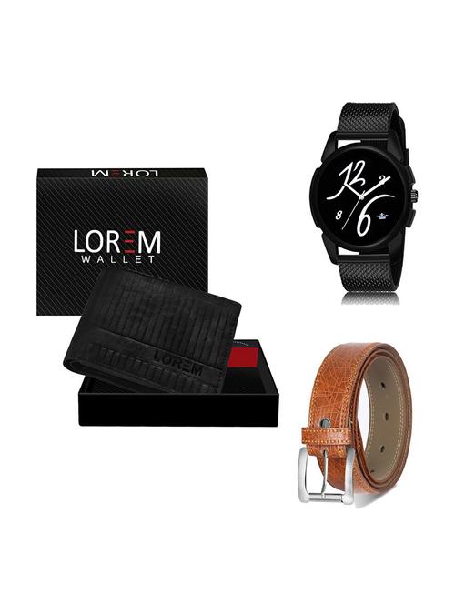 belt, wallet & watch gift combo - 19358016 - Very Small Image - 1