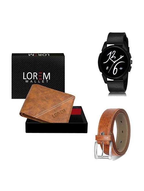 belt, wallet & watch gift combo - 19358018 - Very Small Image - 1