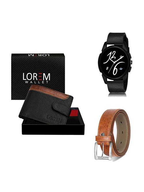 belt, wallet & watch gift combo - 19358030 - Very Small Image - 1