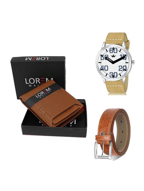 belt, wallet & watch gift combo - 19358034 - Very Small Image - 1