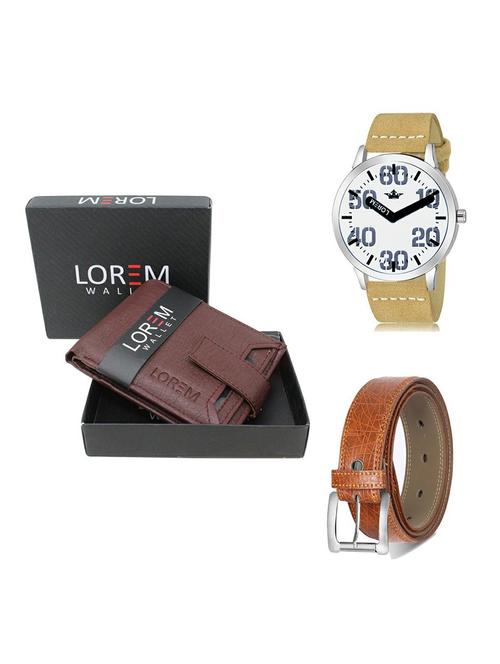 belt, wallet & watch gift combo - 19358039 - Very Small Image - 1