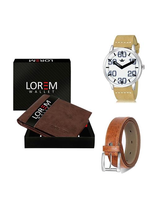 belt, wallet & watch gift combo - 19358042 - Very Small Image - 1