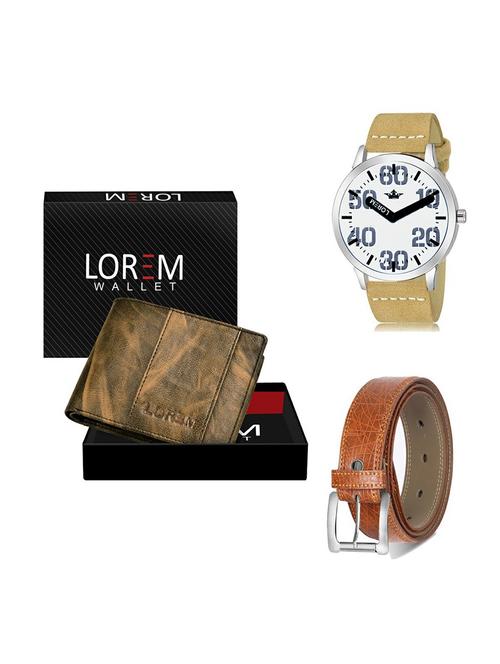 belt, wallet & watch gift combo - 19358050 - Very Small Image - 1