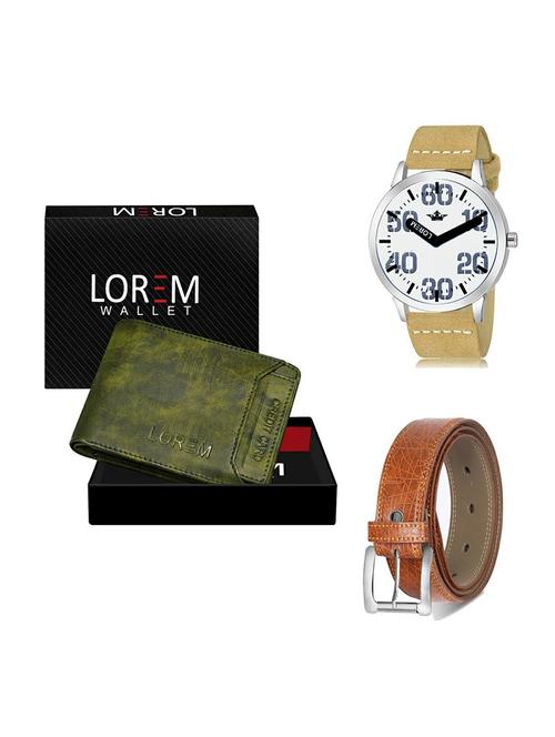 belt, wallet & watch gift combo - 19358057 - Very Small Image - 1