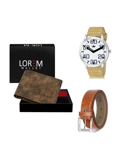 belt, wallet & watch gift combo - 19358058 - Very Small Image - 1