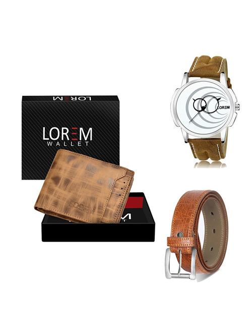belt, wallet & watch gift combo - 19358096 - Very Small Image - 1