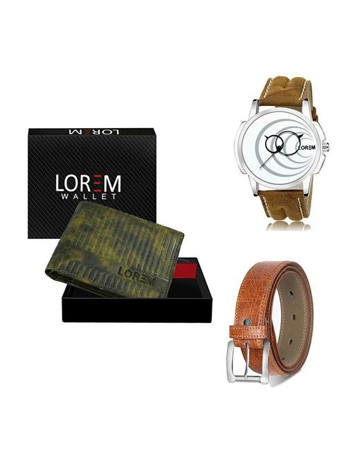 belt, wallet & watch gift combo - 19358105 - Very Small Image - 1