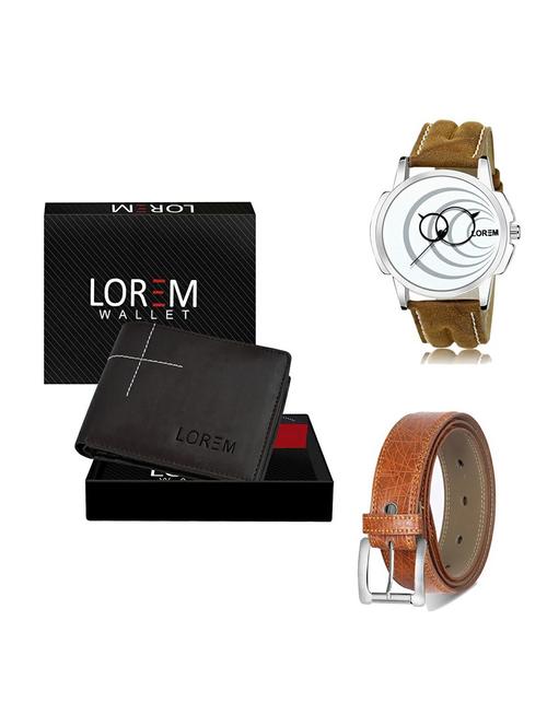 belt, wallet & watch gift combo - 19358116 - Very Small Image - 1