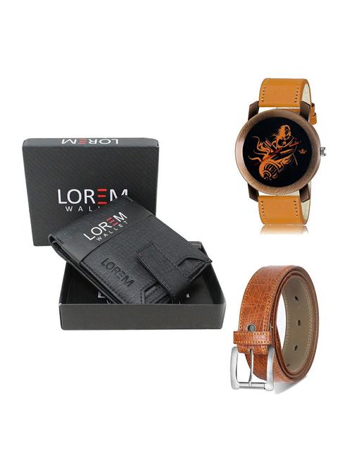 belt, wallet & watch gift combo - 19358128 - Very Small Image - 1