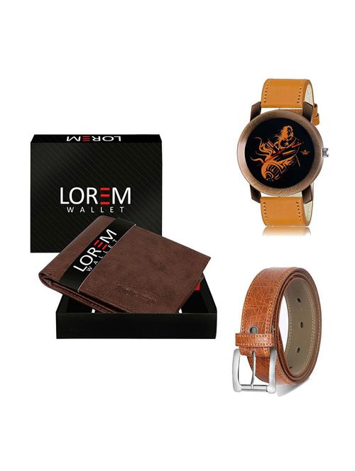 belt, wallet & watch gift combo - 19358132 - Very Small Image - 1
