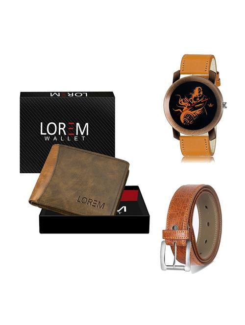 belt, wallet & watch gift combo - 19358146 - Very Small Image - 1
