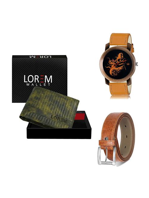 belt, wallet & watch gift combo - 19358150 - Very Small Image - 1