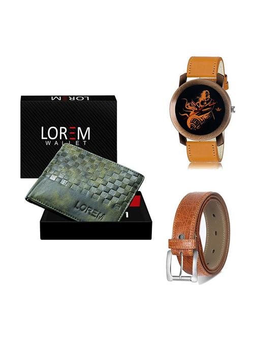 belt, wallet & watch gift combo - 19358158 - Very Small Image - 1