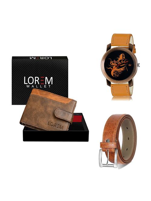belt, wallet & watch gift combo - 19358164 - Very Small Image - 1