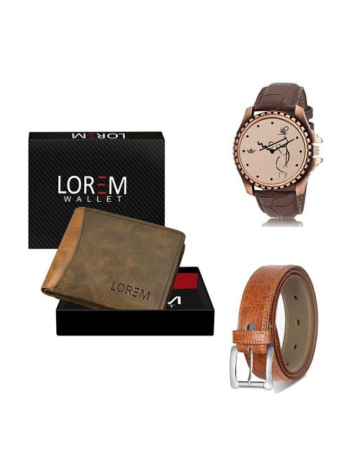 belt, wallet & watch gift combo - 19358191 - Very Small Image - 1