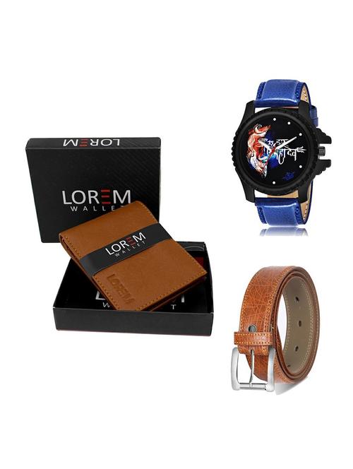 belt, wallet & watch gift combo - 19358213 - Very Small Image - 1