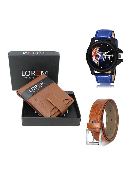 belt, wallet & watch gift combo - 19358220 - Very Small Image - 1