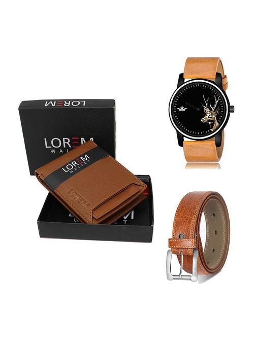 belt, wallet & watch gift combo - 19358349 - Very Small Image - 1
