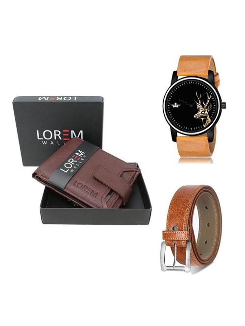 belt, wallet & watch gift combo - 19358354 - Very Small Image - 1