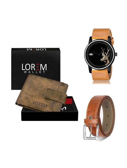 belt, wallet & watch gift combo - 19358368 - Very Small Image - 1