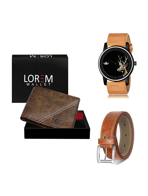 belt, wallet & watch gift combo - 19358377 - Very Small Image - 1