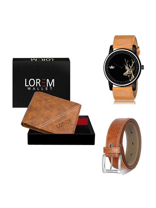 belt, wallet & watch gift combo - 19358378 - Very Small Image - 1