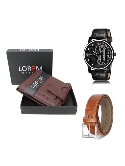 belt, wallet & watch gift combo - 19358399 - Very Small Image - 1