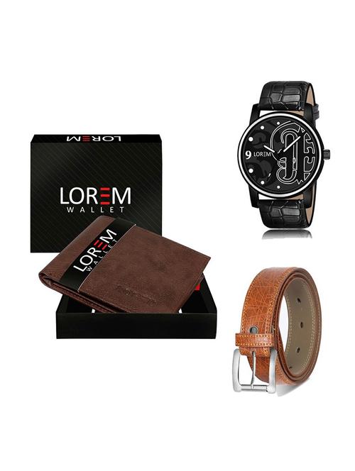 belt, wallet & watch gift combo - 19358402 - Very Small Image - 1