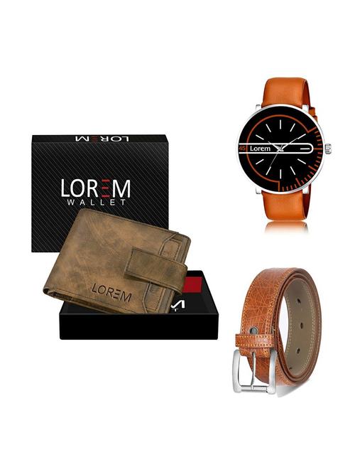 belt, wallet & watch gift combo - 19358458 - Very Small Image - 1
