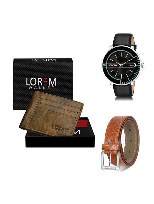 belt, wallet & watch gift combo - 19358499 - Very Small Image - 1