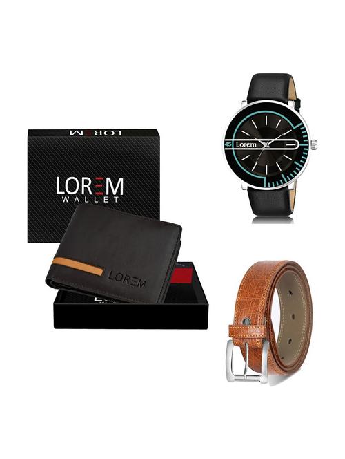 belt, wallet & watch gift combo - 19358523 - Very Small Image - 1
