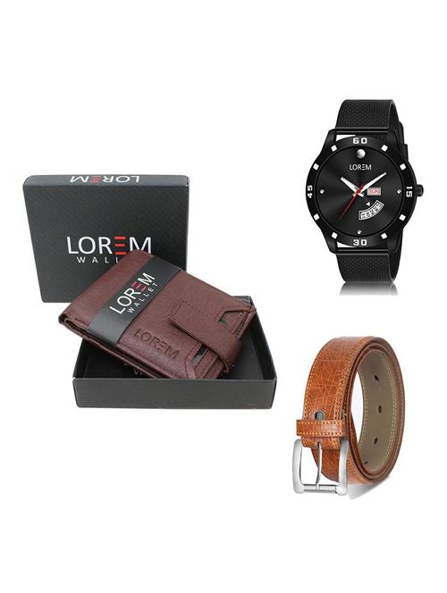 belt, wallet & watch gift combo - 19358534 - Very Small Image - 1