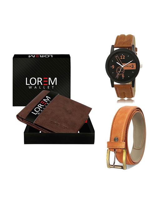 belt, wallet & watch gift combo - 19358647 - Very Small Image - 1