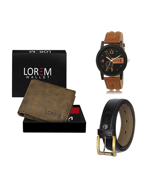 belt, wallet & watch gift combo - 19358687 - Very Small Image - 1