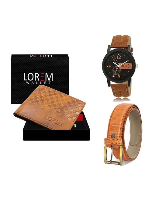 belt, wallet & watch gift combo - 19358722 - Very Small Image - 1