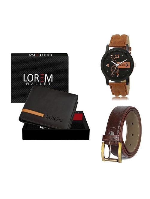 belt, wallet & watch gift combo - 19358742 - Very Small Image - 1