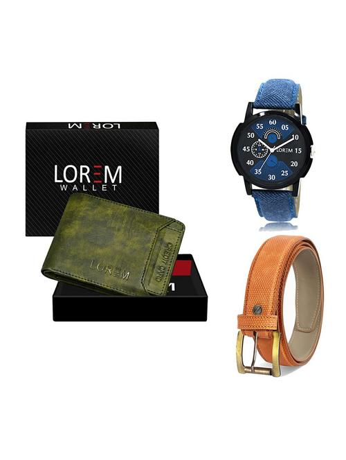 belt, wallet & watch gift combo - 19358827 - Very Small Image - 1