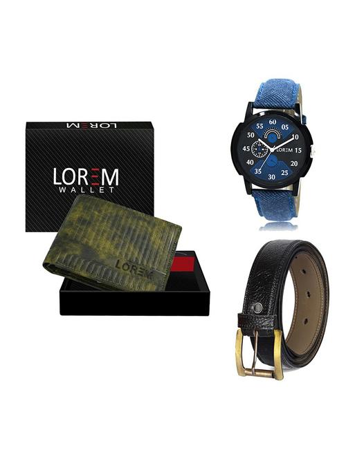 belt, wallet & watch gift combo - 19358837 - Very Small Image - 1