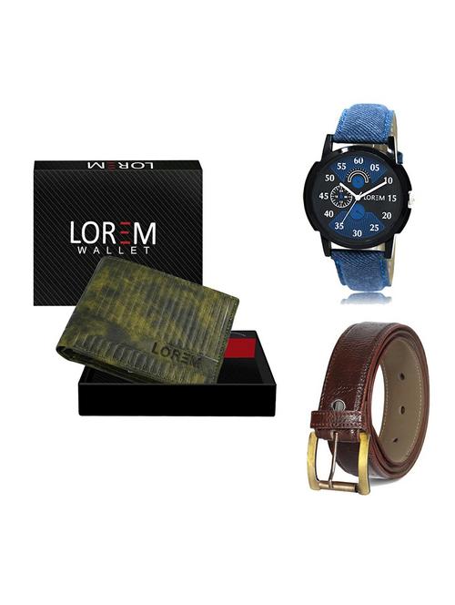 belt, wallet & watch gift combo - 19358838 - Very Small Image - 1