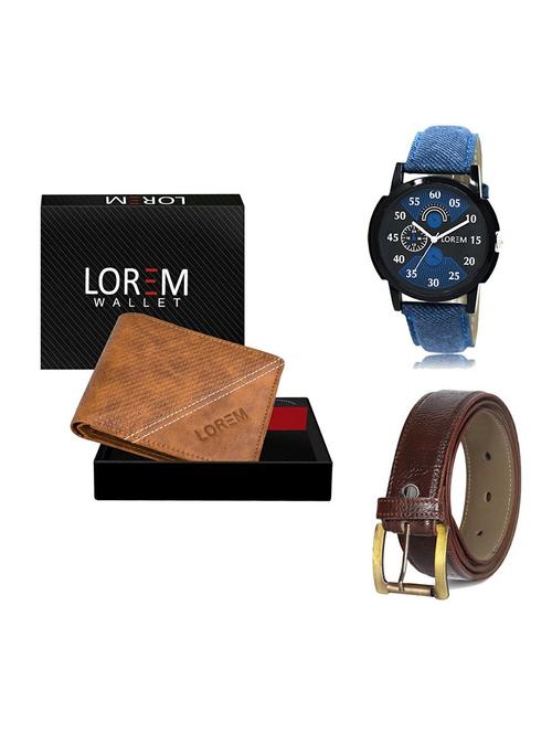 belt, wallet & watch gift combo - 19358847 - Very Small Image - 1