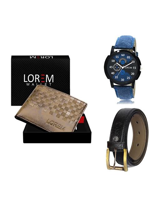 belt, wallet & watch gift combo - 19358855 - Very Small Image - 1
