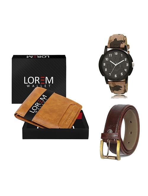 belt, wallet & watch gift combo - 19358901 - Very Small Image - 1