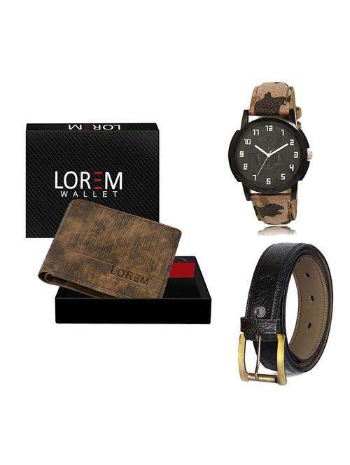 belt, wallet & watch gift combo - 19358966 - Very Small Image - 1