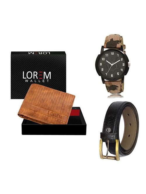 belt, wallet & watch gift combo - 19358969 - Very Small Image - 1