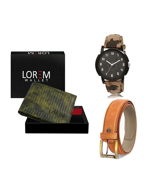 belt, wallet & watch gift combo - 19358971 - Very Small Image - 1