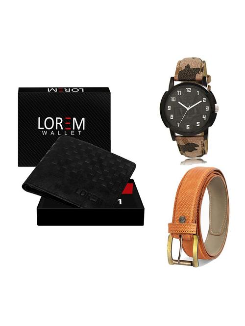 belt, wallet & watch gift combo - 19358998 - Very Small Image - 1