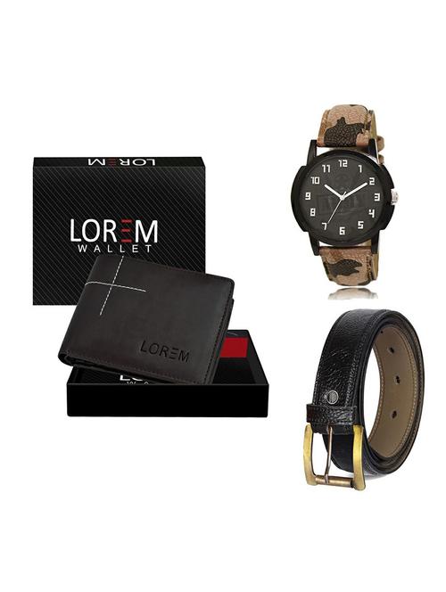 belt, wallet & watch gift combo - 19359005 - Very Small Image - 1