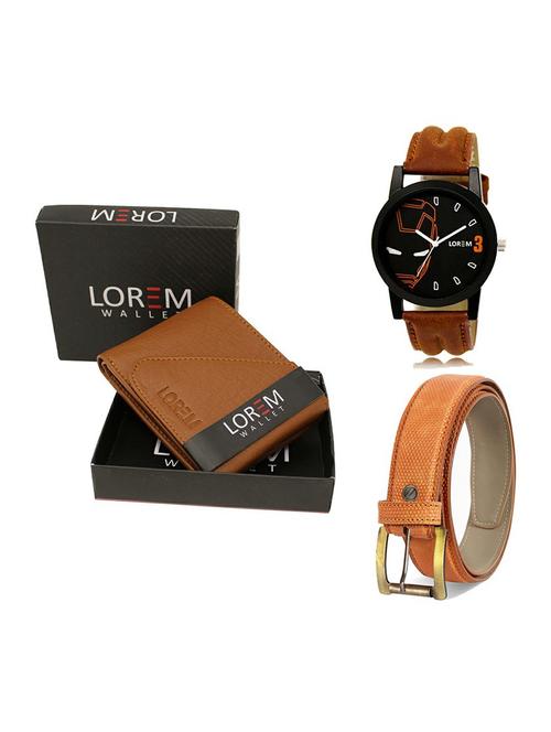 belt, wallet & watch gift combo - 19359022 - Very Small Image - 1