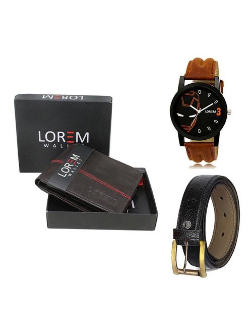 belt, wallet & watch gift combo - 19359038 - Very Small Image - 1